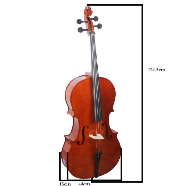 Antique Color Plywood Cello (N-C09)Advanced Handmade Natural Flame Maple Cello Made in China Of solid spruce wood trimme