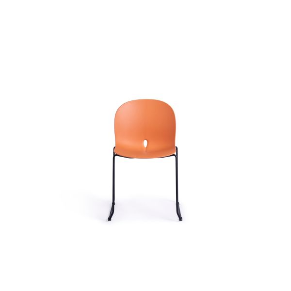 Stackable Restaurant Chair And Table PP Plastic Metal Frame For Bistro Cafe