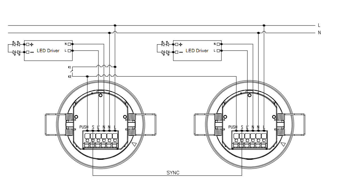 Easy use series flush-mounted detectors PIR 360° Ceiling Mount Occupancy Sensor