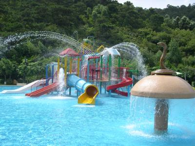 Sistema do campo de jogos da água das crianças da fibra de vidro do OEM, equipamento do jogo de piscina