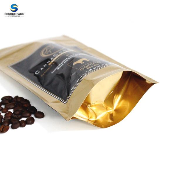 Zipper Top Custom Plastic Weed Packaging Bag Stand Up Pouch