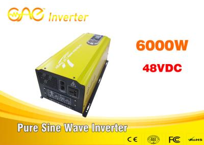 CE & FCC 6kw Single output off grid solar inverter 48vdc 220vac frequency inverter for solar power system