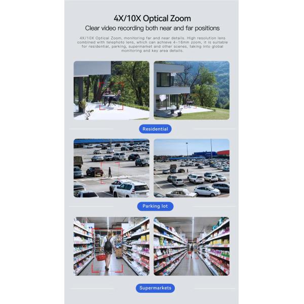 4K Solar Human Double Lens Surveillance Camera with Onboard Storage and Solar Power