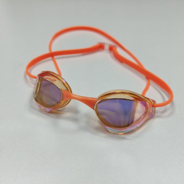 OEM Anti-Fog Anti-UV Black Swimming Goggle with Surf Ear Plugs Support Custom Sample PC Frame Anti-Reflective Lenses for Adults