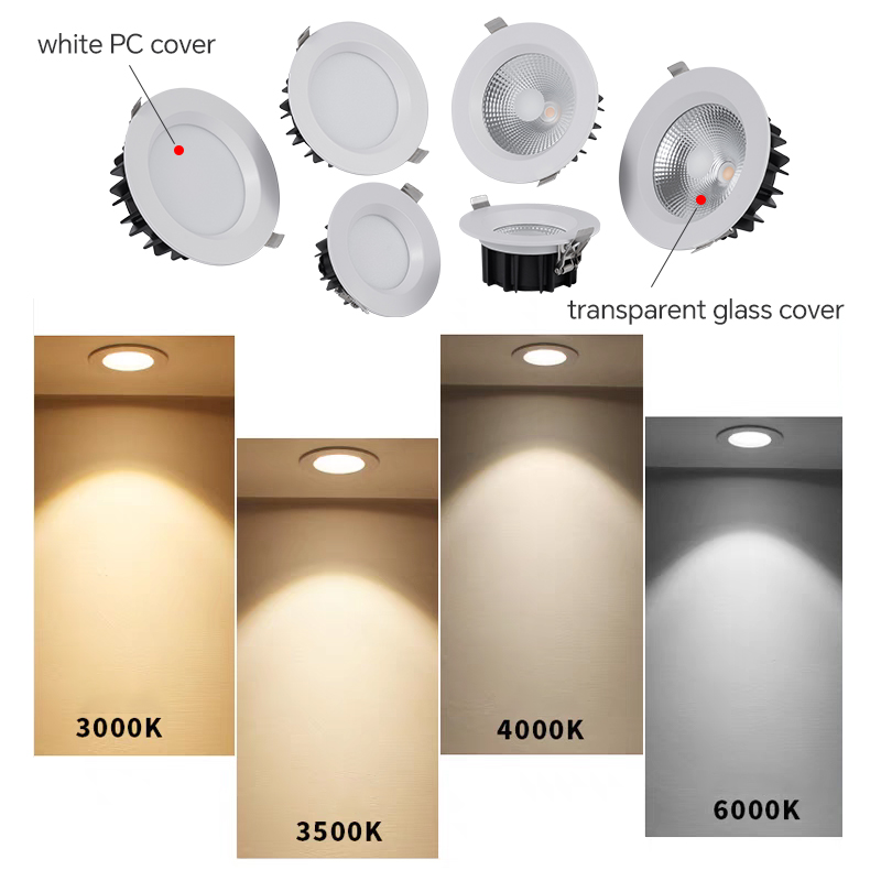 Factory price Triac 0-10 Dali Dali-2 Control COB Series LED Recessed Down Light LED Down Light LED Spot Light