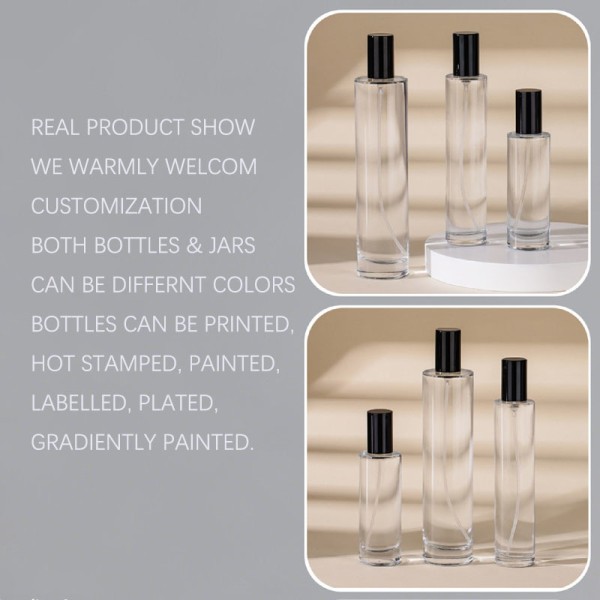 Essencial Oil Bottle Glass perfume bottles 20ml 50ml 100ml providing packaging for essential oils and perfumes