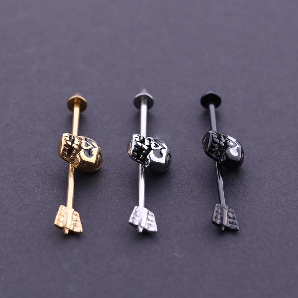 Hot Sale Skull Industrial Piercing Industrial Barbell Body Piercing Jewelry