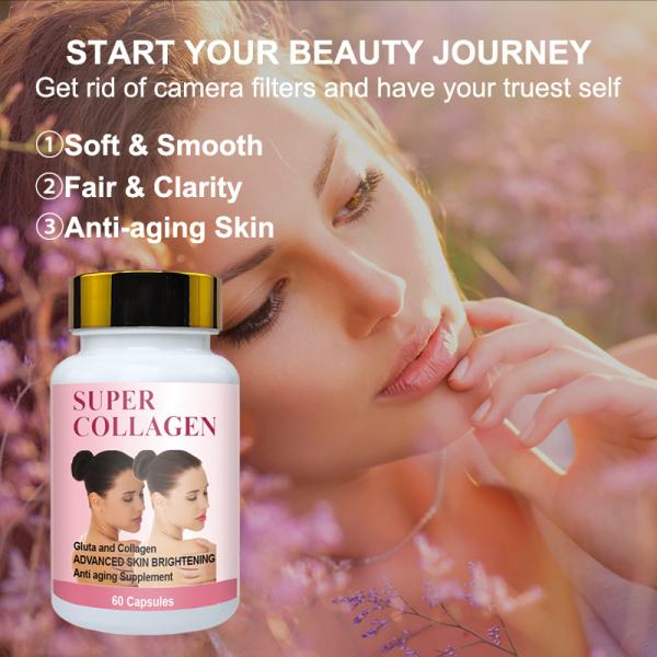 OEM Natural anti aging capsule collagen capsules for skin whitening