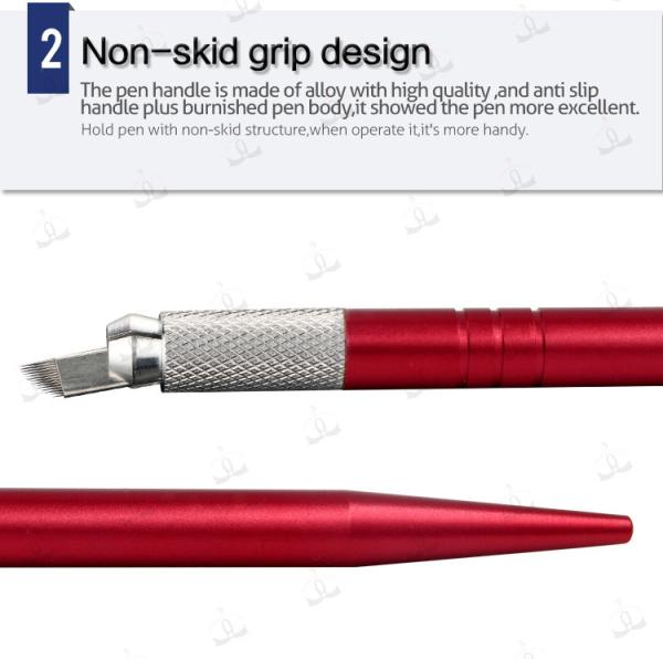 Permanent Makeup Manual Tattoo Pen Red 3D Embroidery Eyebrow Hand Tool OEM