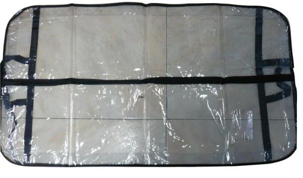 Transparent PVC Dress Bag, Suit Garment Bags With Nylon Handle, Black Border