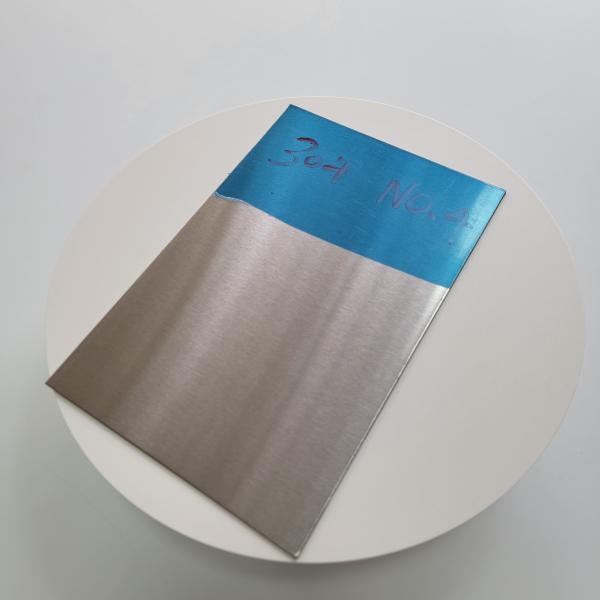 NO.4 304 2mm Brushed Stainless Steel Sheet 20 Gauge 0.036 12 X 5