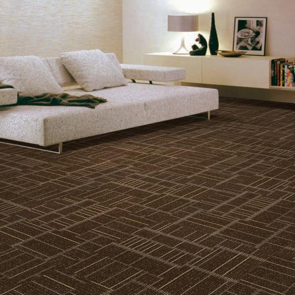 Washable 50x50cm PP Conference Room Commercial Carpet Tile with Pile Weight 520g/sqm