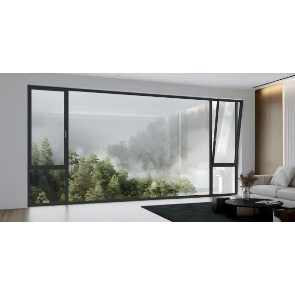 Black Anodized Matte Window Aluminium Profile Different Shape Available