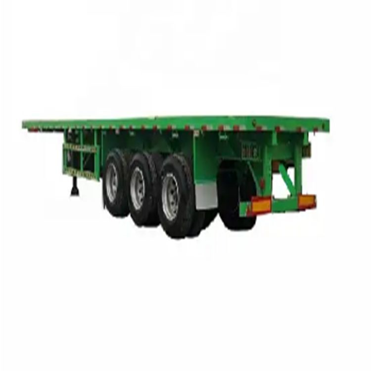 Многоосевой SINOTRUK 28FT 40 FT платформенный полуприцеп с плоской кроватью с более высокой грузоподъемностью и более длительным сроком службы