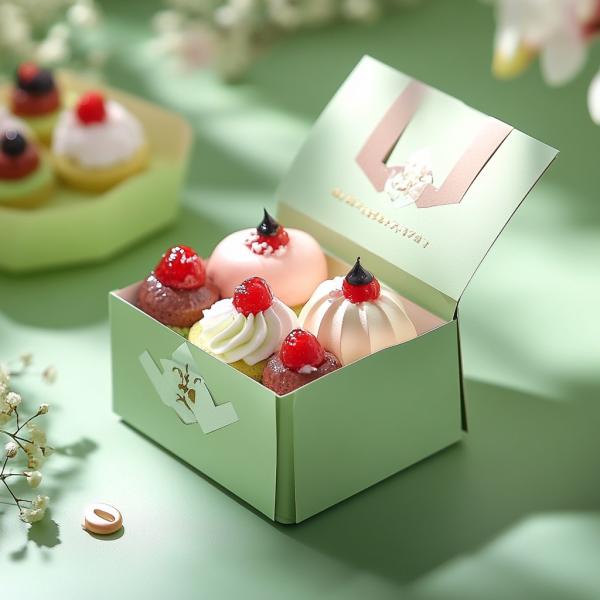 Wholesale Custom logo Baking Box Cookies Waffles Paper Cupcakes Custom Donut Boxes Cake Gift Boxes