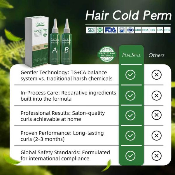 Natural OEM Hair Perm Cream Raw Material Perming Hair Solution Herbal Perm Cream
