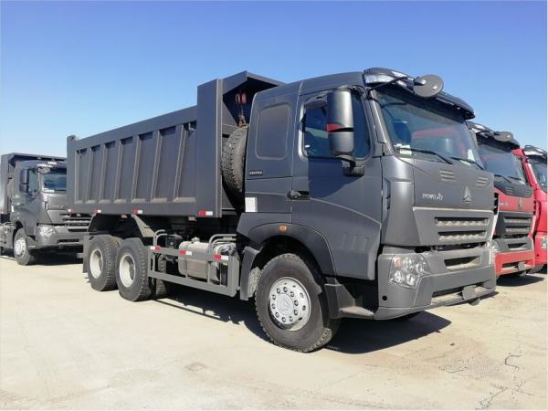 Grey Second Hand Tipper Trucks , Used Howo Trucks With Daily Maintenance