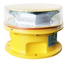 Solar Aviation Obstruction Light LED Red Medium Intensity with IP66 Aluminum Alloy and ≥2000cd Brightness