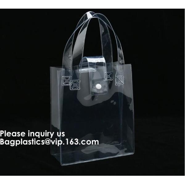 Clear Zipper Bag With Compression Packing Closure,Toiletry Bag With Pink Trim And Zipper Closing PVC zipper pouch bageas