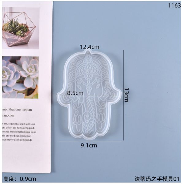 DIY crystal dropper mold cool Fatima hand table decoration silicone mold spot wholesale