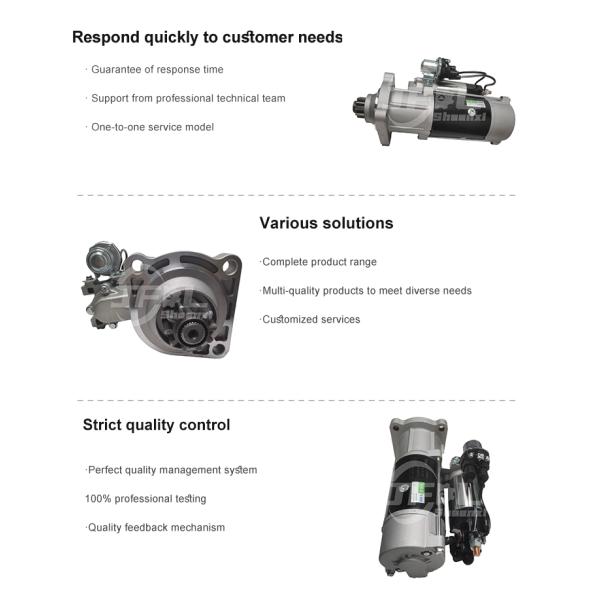 Starter motor VG1560090001 Shacman HOWO Truck high quality WD615 engine parts starter motor spare parts