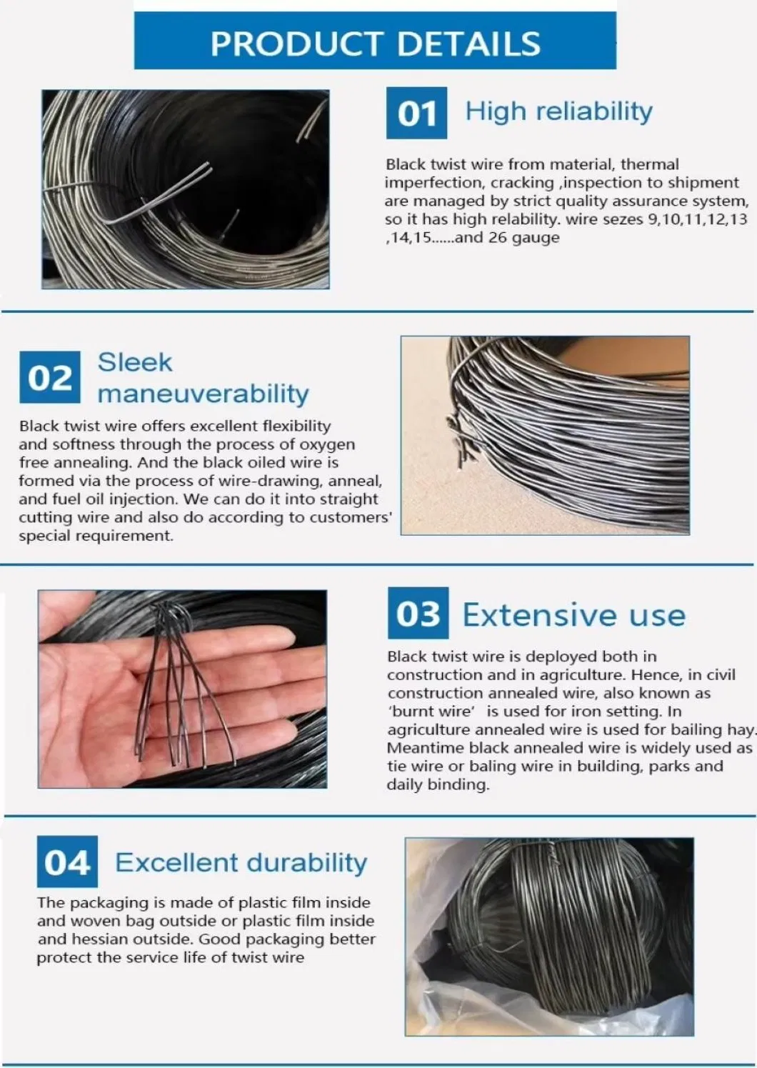 35# 45# 65Mn alambre rod bobina laminado en caliente a frío alambre de acero al carbono tirado