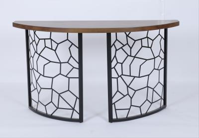 Custom Coffee Table With Wooden Top Metal Frame Antiquity