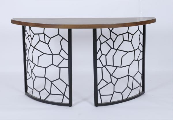 Custom Coffee Table With Wooden Top Metal Frame Antiquity