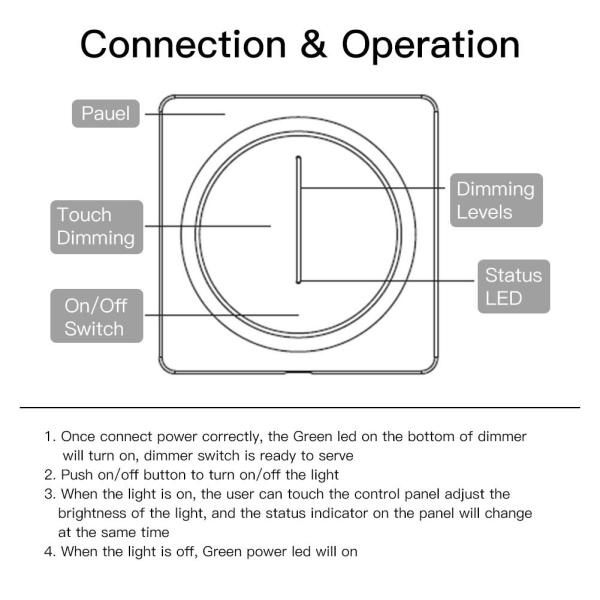 Wall Combination Electric Smart Toggle Dimmer Switch Capacitive Touch 240 Volt Smart Switch