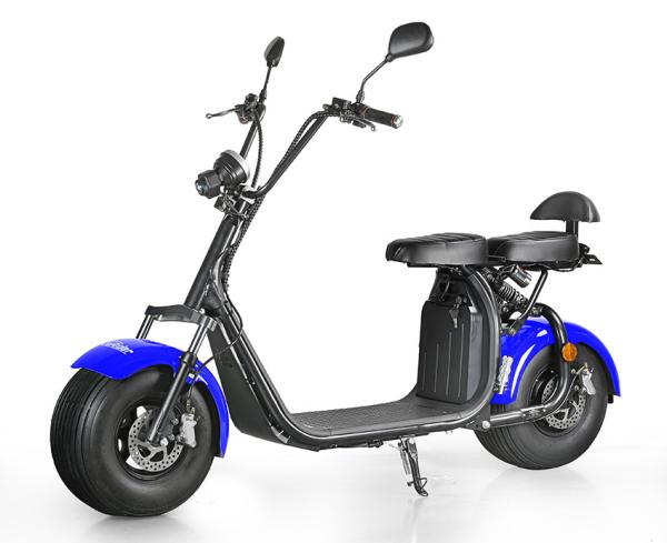 EcoRider 60v 12ah 1000W Battery Powered Scooter Brushless Hub Motor 18Inch Fat Tires