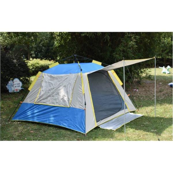 210*210*145CM Серое водонепроницаемое покрытое 190T полиэстером Автоматические на открытом воздухе кемпинговые палатки Pop Up Sun Shade Tent Silver PU2000MM