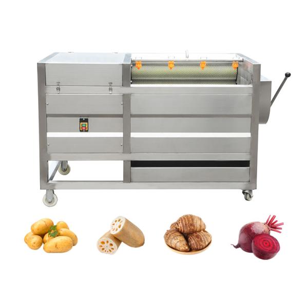 Stainless Steel Brush Roller Electric Potato Peeler Machine 9pcs Rollers 380v Voltage