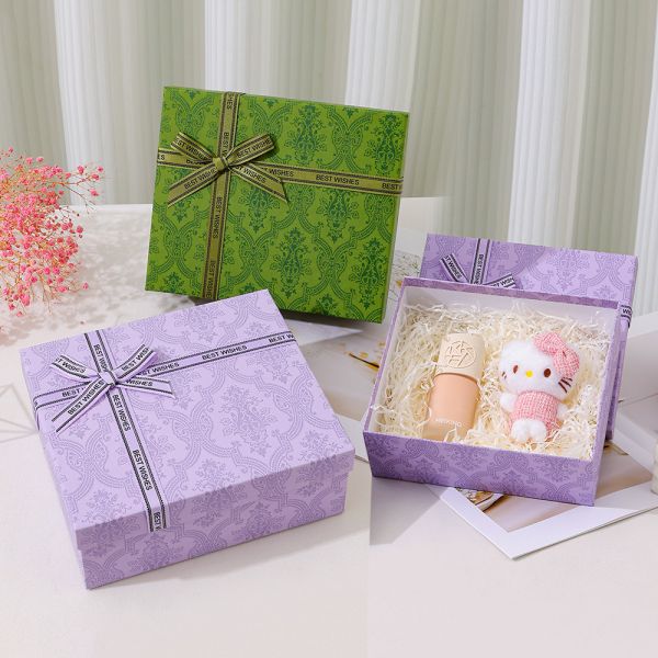 Valentine'S Day Gift Box Packaging Custom Gift Box Birthday Gift Box Silk Scarf Top And Bottom Cover Packaging