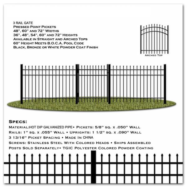 6x8ft Wrought Iron Garden Fence , ISO Rod Iron Fence Panels