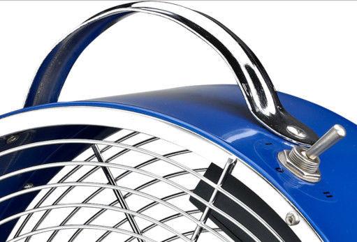 Blue Brushed Nickel Retro Metal Table Fan with Copper Motor 4 Feet CE GS