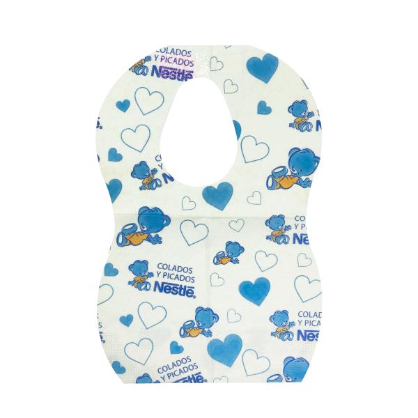 CE 24.5*34.5cm Disposable Paper Bibs For Kindergarten