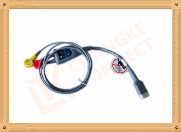 2 Lead Ecg Lead Cable FTC-3 DB9 Pin With Accurate Measurement , Non - Toxic