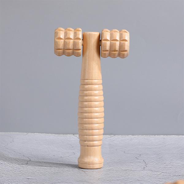 Logo Engrave Wooden Face Roller for Face Wood Therapy Natural Wood Customized Service