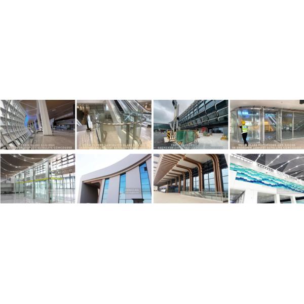 3 слоя закалил прокатанные листовые стекл на строя толщина 48.04mm