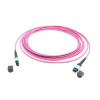 Cabo do tronco da fibra ótica do núcleo OM4 milímetro de MTP 12 para a expedição de cabogramas de Data Center