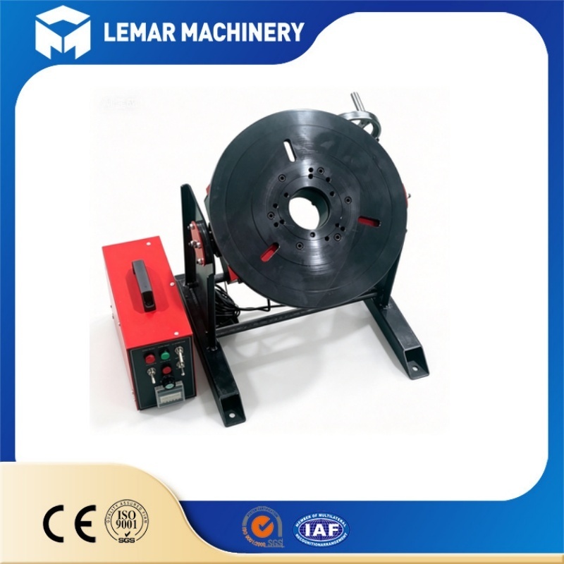 50kg Welding Positioner with 200mm Chuck, 0-90° Tilt Table for Rotary Welding
