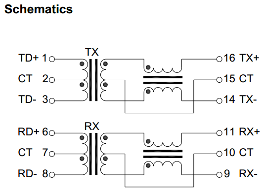 Magnetics Маунта поверхности XF-11FB-05ANL-SGI/XF-11FB-05ANL 10/100BASE-T 1PORT