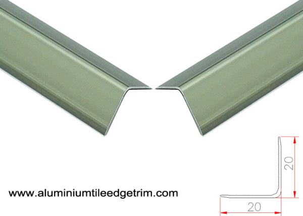 Anodized Champagne Aluminum Edge Protector 20 X 20 Mmm For Wall Corner