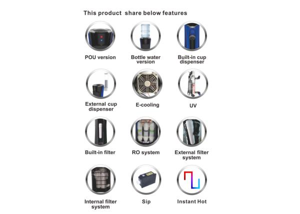 One Tap Bottled Water Dispenser , HC20 Hot And Cold Water Dispenser For Office