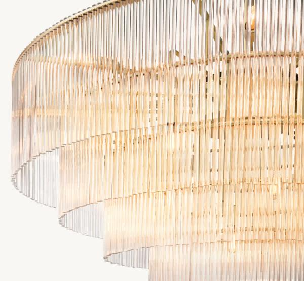 Round Modern Glass Chandelier Amadeo Grand Chandelier 36''