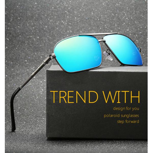 UV400 Mens Luxury Sunglasses Bridge Sport Metal Frame TAC Man Night Driving