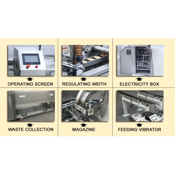 One Lane Sandwich Biscuit Machine Two Cream Biscuit Packing Machine 220V