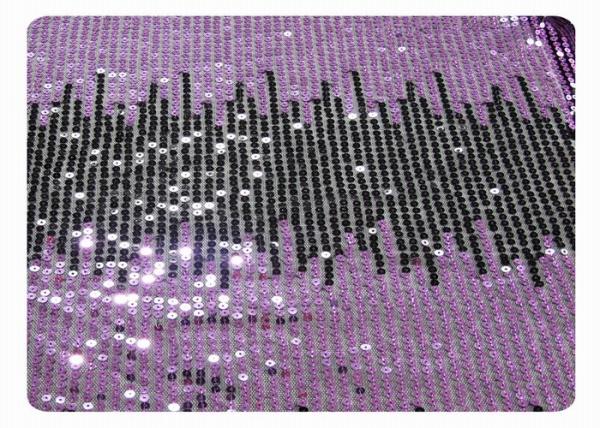 OEM / ODM Custom Beaded Lace Fabric , Shining Sequins Design CY-XP0014