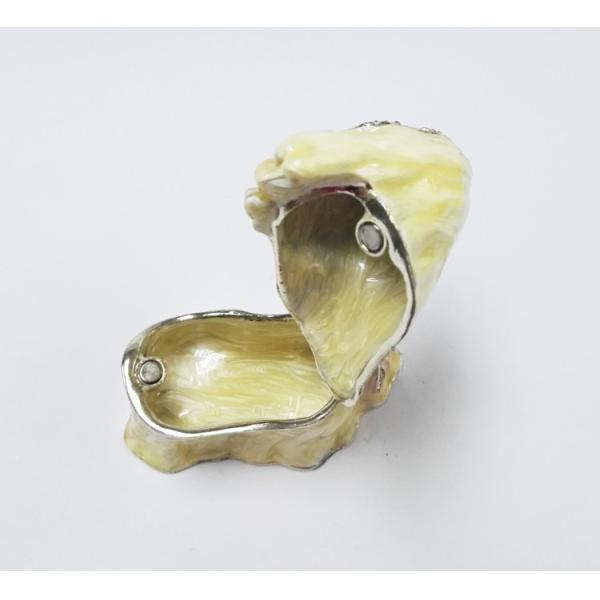 Golden plated Cz crystal pewter alloy Pets dog metal jewelry box