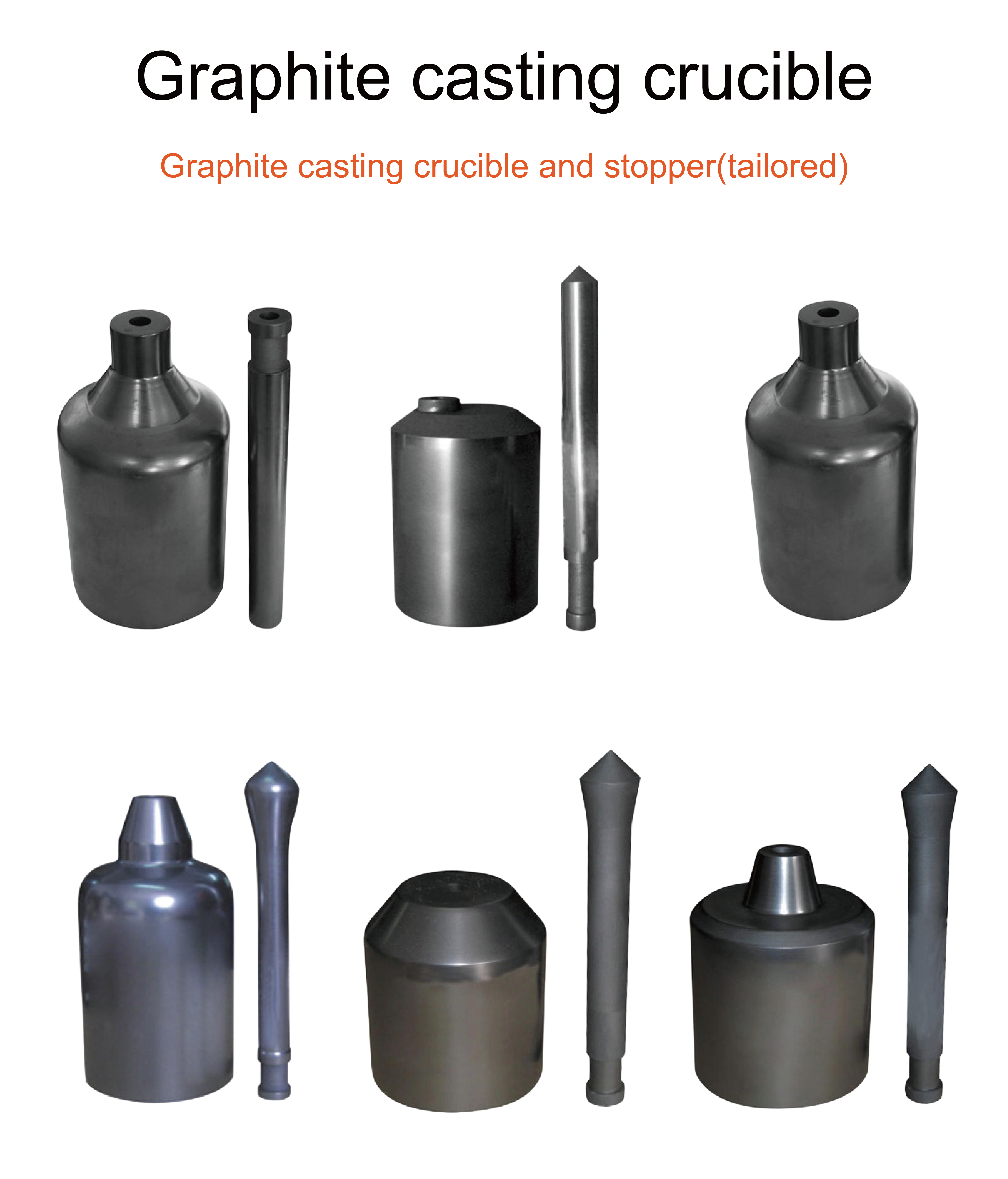 Graphite Casting Crucible & Stopper For Yasui K18